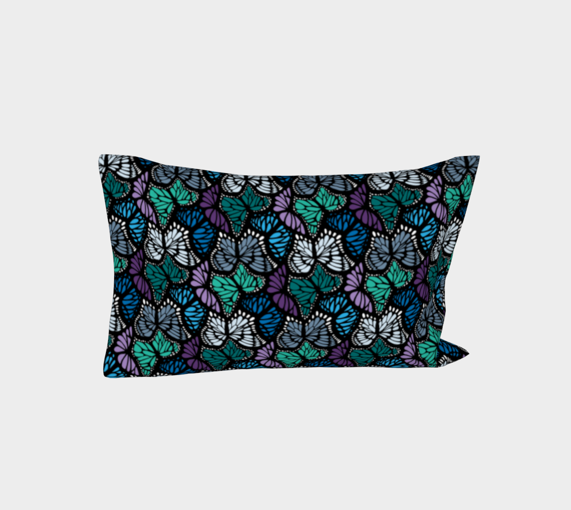 Bed Pillow Sleeve (Cool Butterflies)