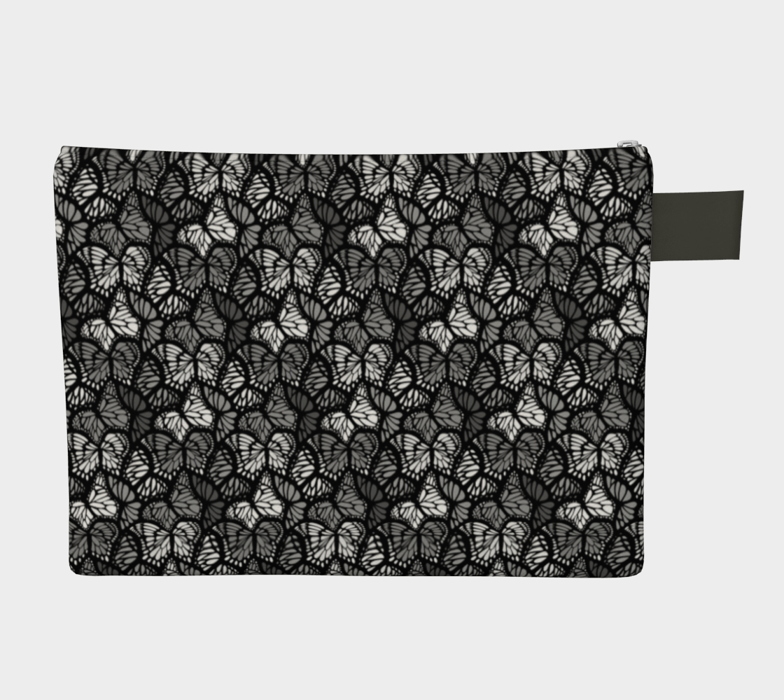 Zipper Carry-all (Grey Butterflies)