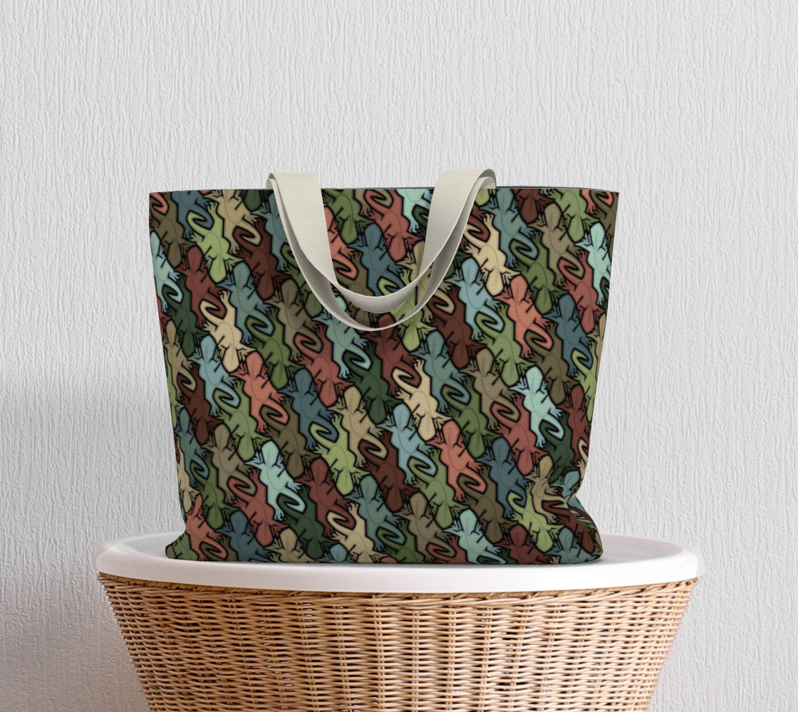 Large Tote Bag (Lizards)
