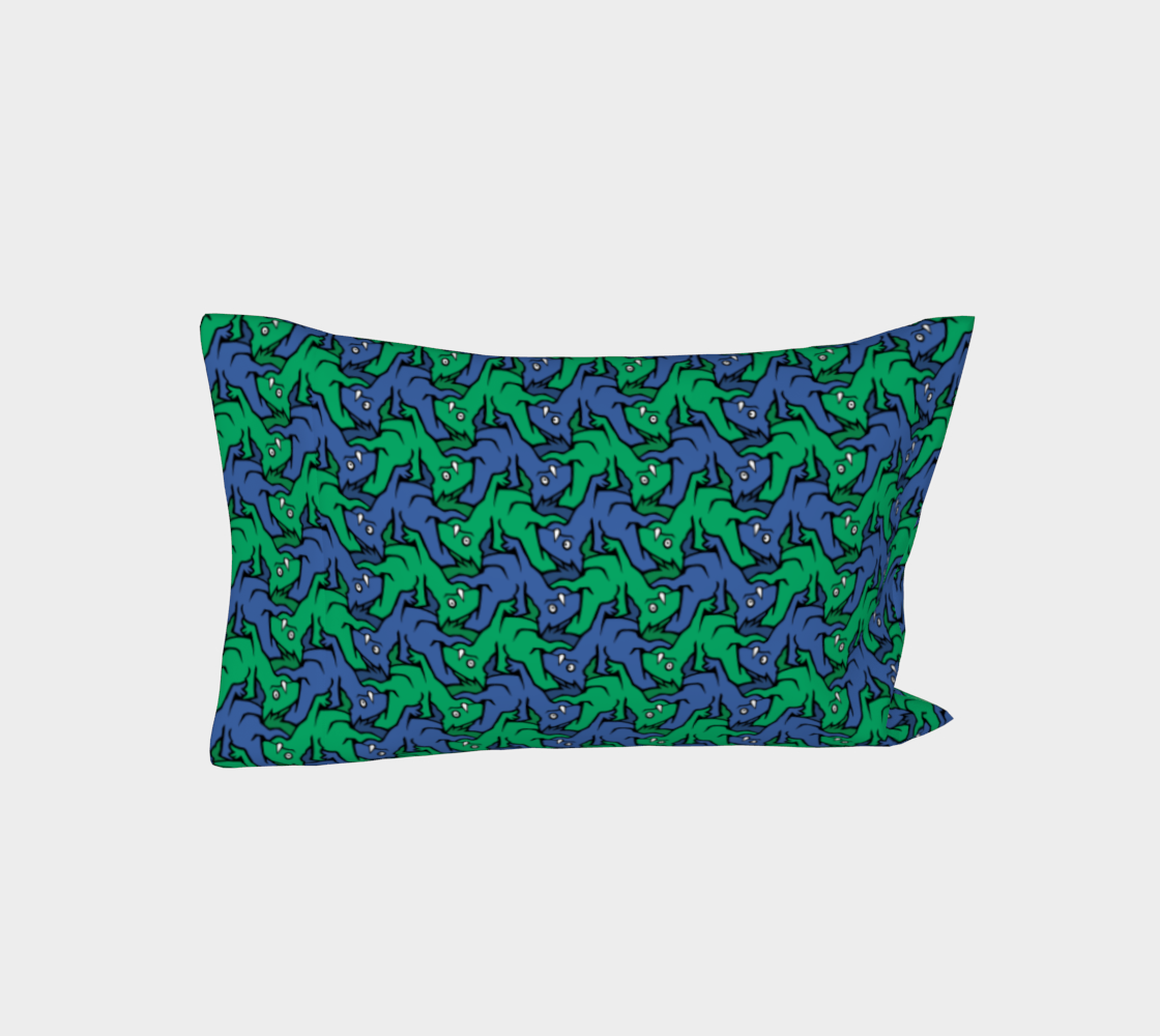 Bed Pillow Sleeve (Water Dragons)