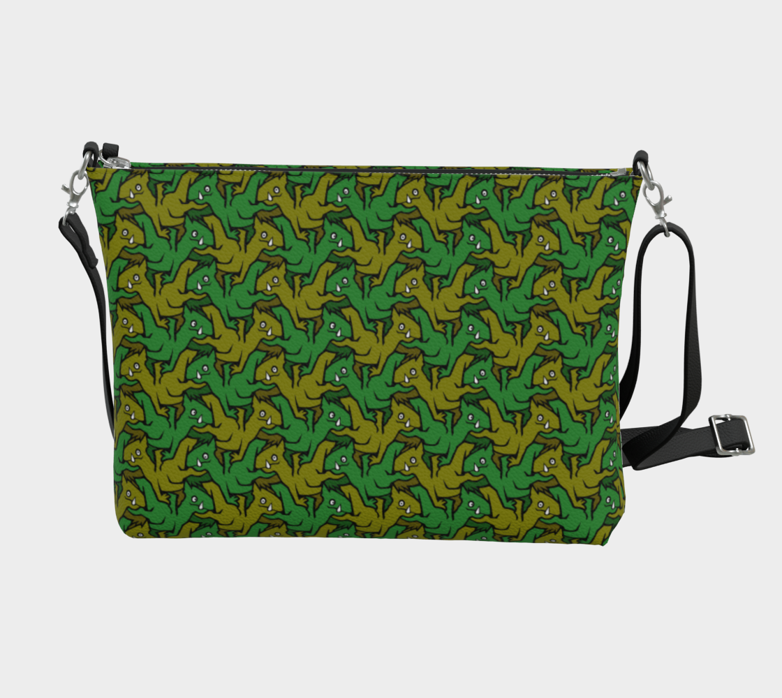 Vegan Leather Crossbody Purse (Earth Dragons)