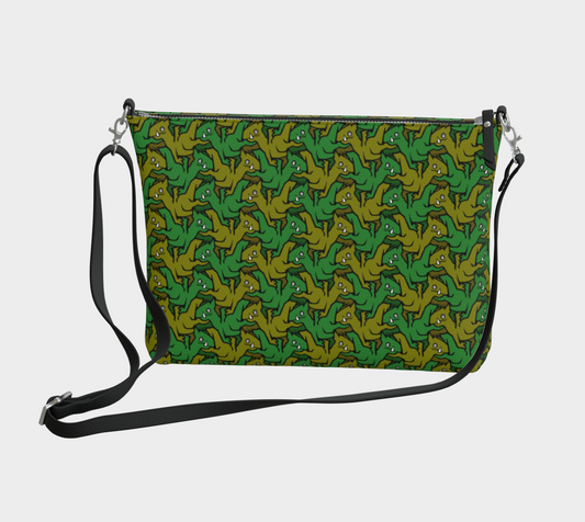Vegan Leather Crossbody Purse (Earth Dragons)
