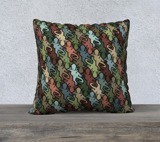 22" x 22" Pillow Case (Lizards)