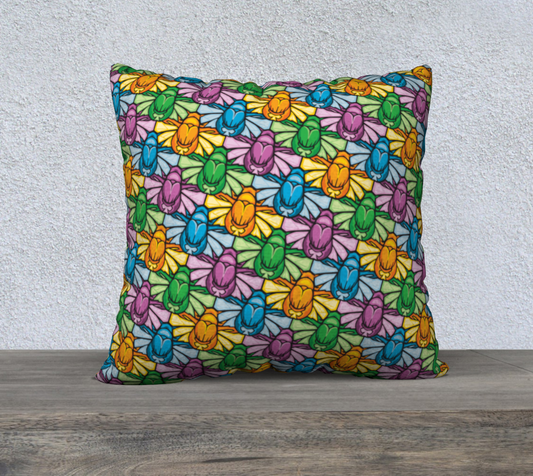 22" x 22" Pillow Case (Scarabs)