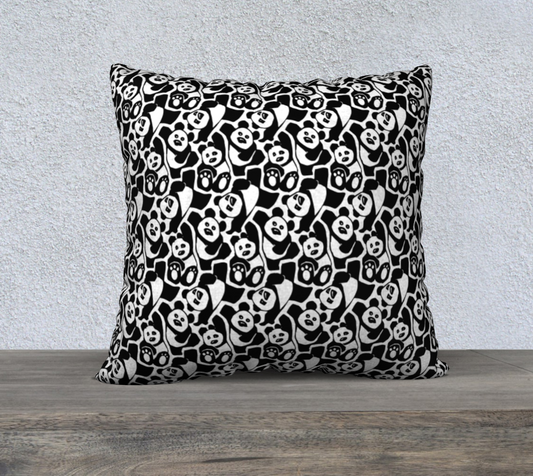 22" x 22" Pillow Case (Dancing Pandas)