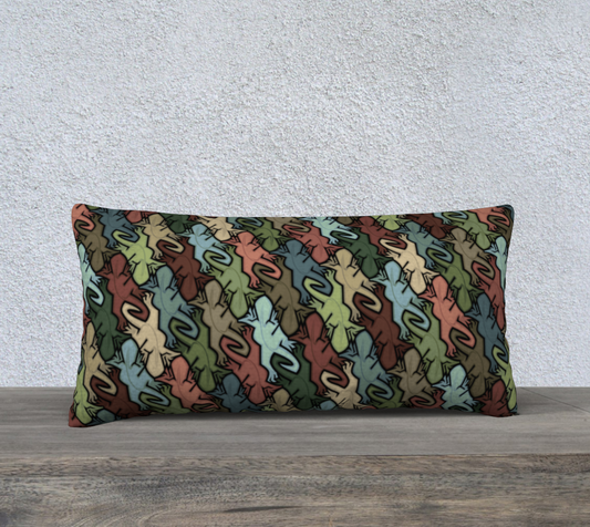 24" x 12" Pillow Case (Lizards)