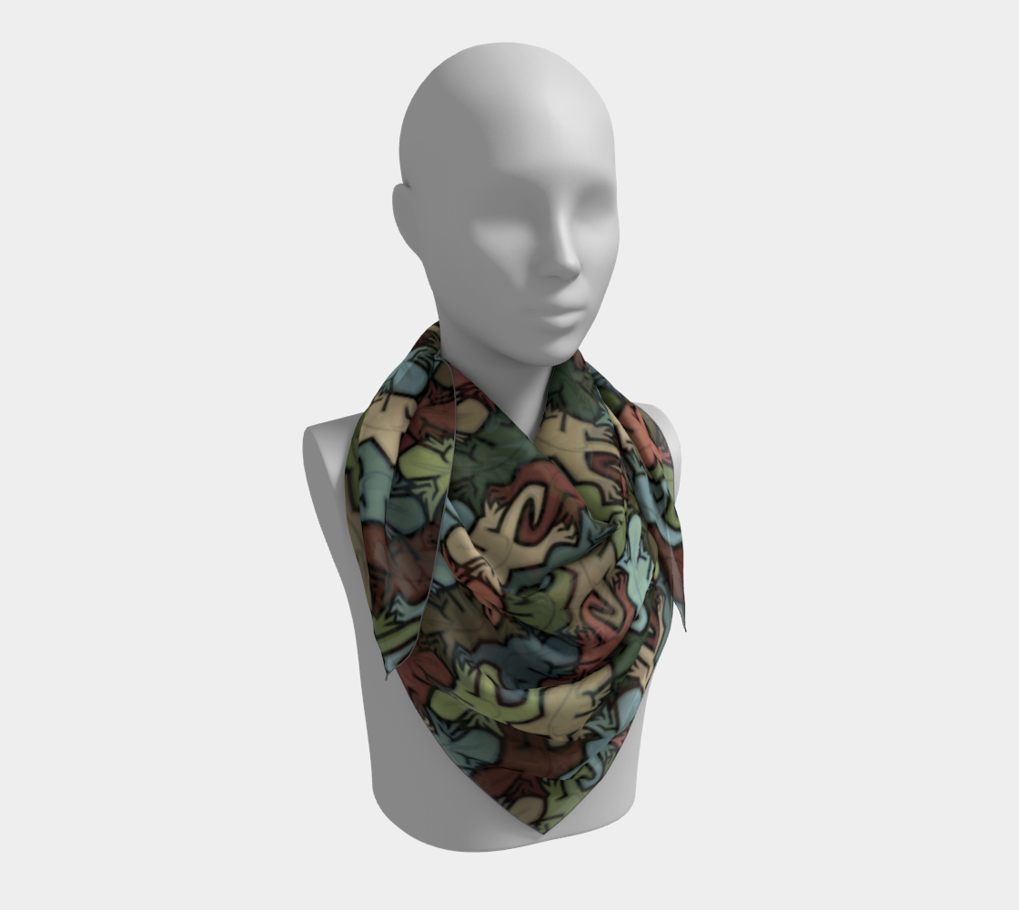 Square Scarf (Lizards)