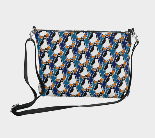 Vegan Leather Crossbody Purse (Penguin's Supper)