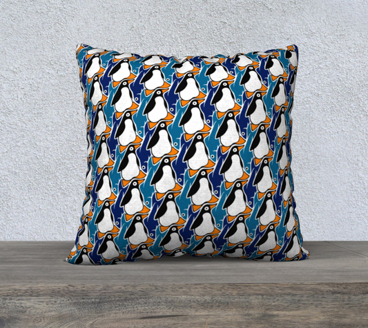 22" x 22" Pillow Case (Penguin's Supper)