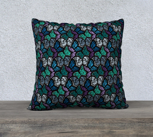 22" x 22" Pillow Case (Cool Butterflies)