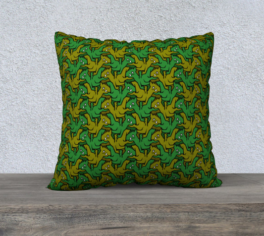 22" x 22" Pillow Case (Earth Dragons)